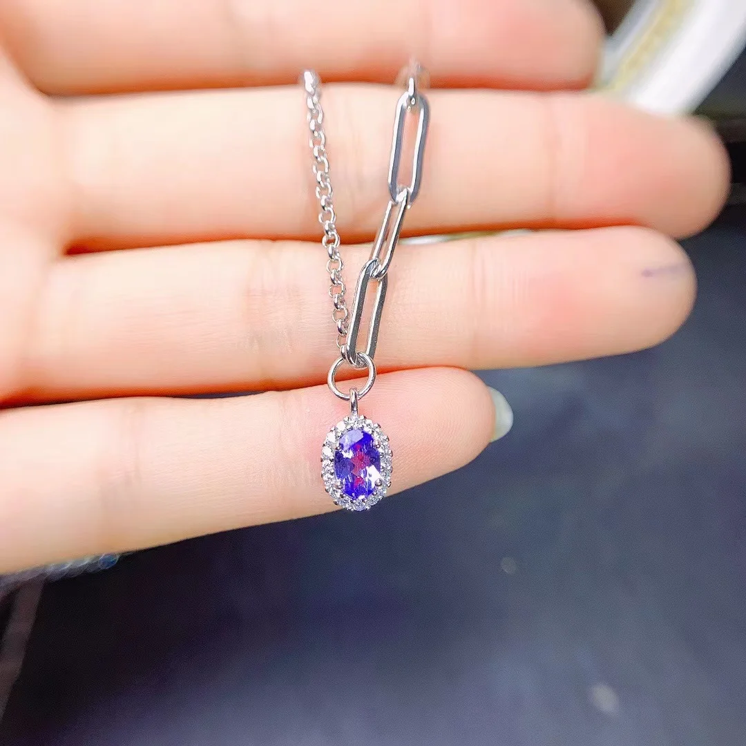 

Женское Ожерелье с кулоном из танзанита, 4 Х6 дюймов