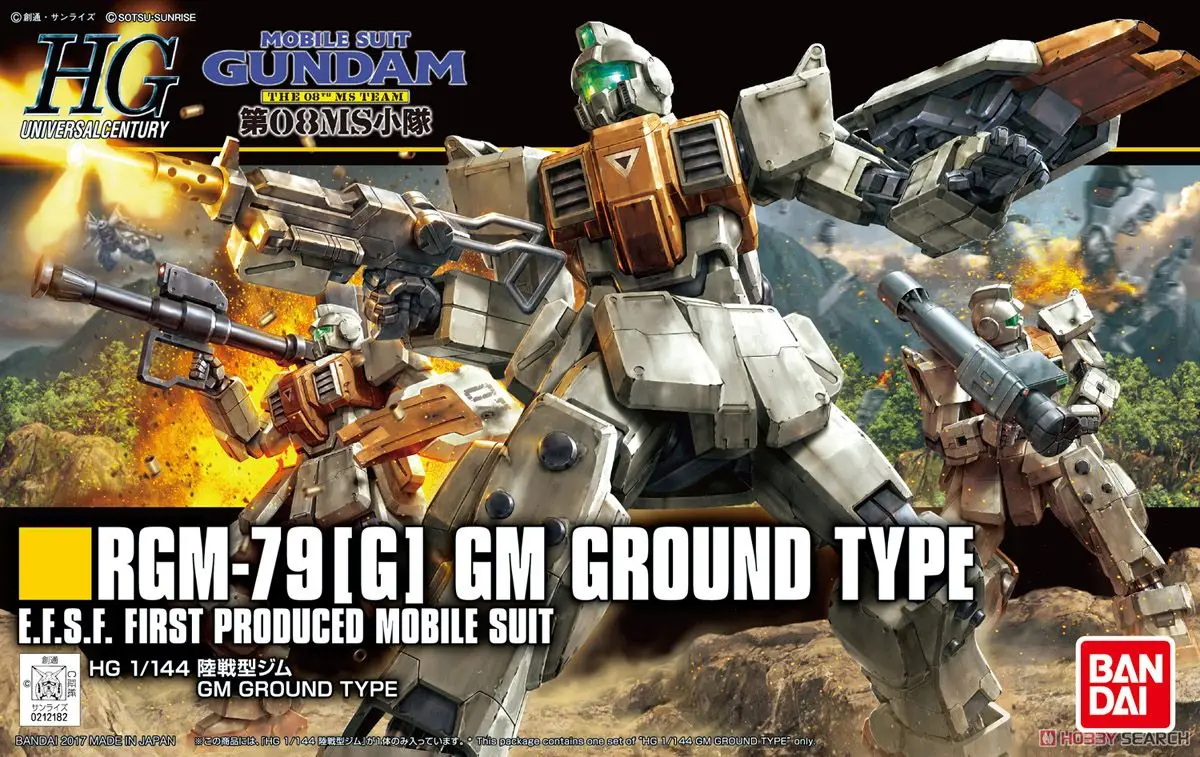 

BANDAI GUNDAM HGUC 202 1/144 GM RGM-79[G] GM GROUND TYPE Gundam model kids assembled Robot Anime action figure toys