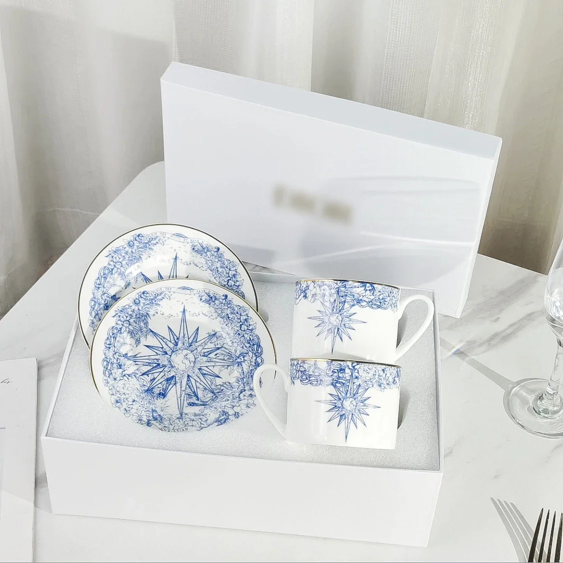 Аутентичная серия фирмы Glücksstern Knochen porсетанская кофта europäische leichte Luxus High-End-Buro