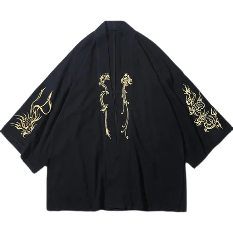 Модный костюм Tai chi с вышивкой ханьфу для мужчин, льняной халат в китайском стиле, кардиган, куртка, кимоно большого размера 5XL, пальто в старинном стиле для мужчин