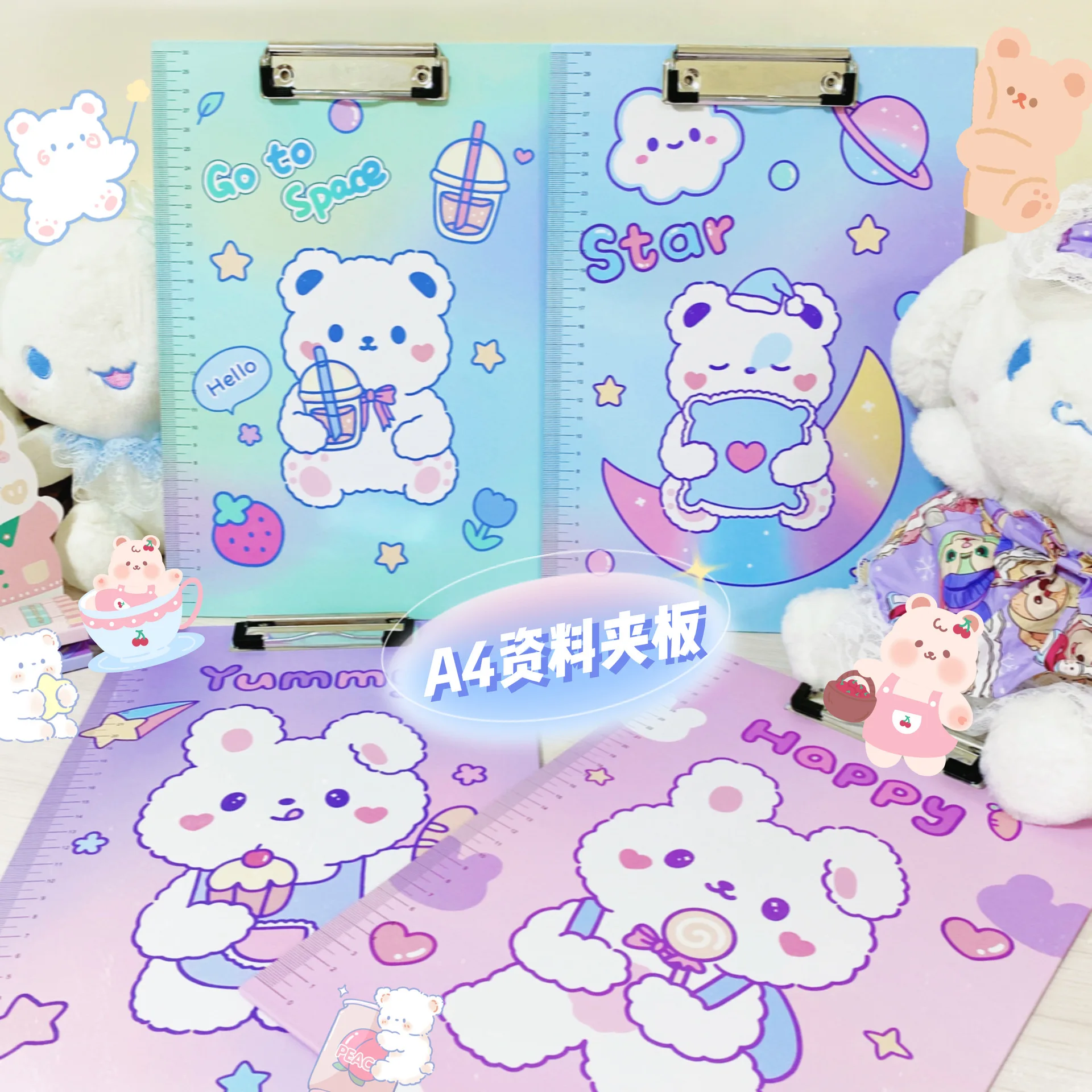 

Симпатичная Папка: зажим для доски A4, ученический блокнот для письма, хранение бумаги для экзамена, картонная доска для письма, папка для экзамена