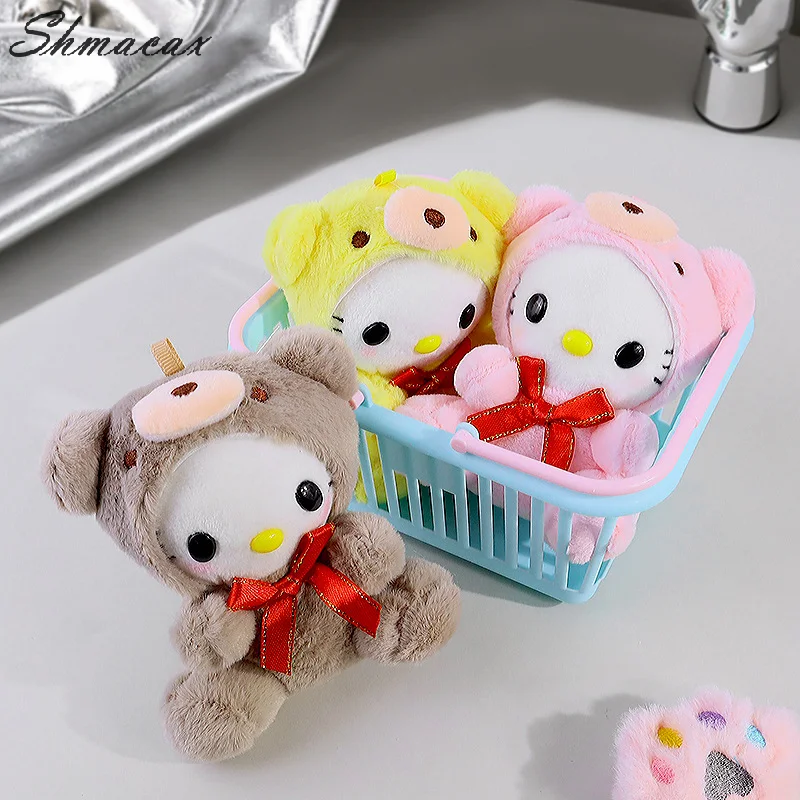 Плюшевый брелок для ключей Hello Kitty милая подвеска в виде кошки Sanrio KT от машины