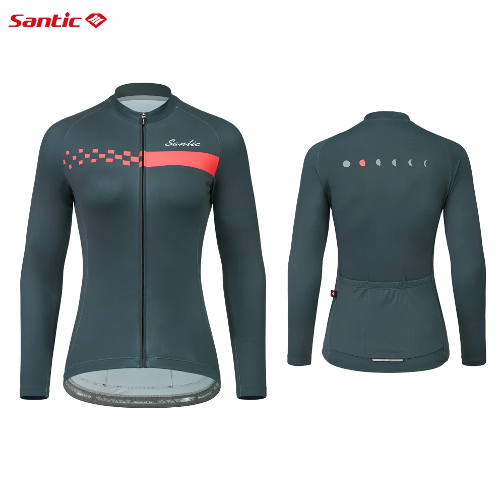 

Santic Women's Cycling Jerseys Keep Warm Cycling Suit Long Sleeves Bike Windproof MTB Sports Bike Coat Autumn Winter L2C01146G