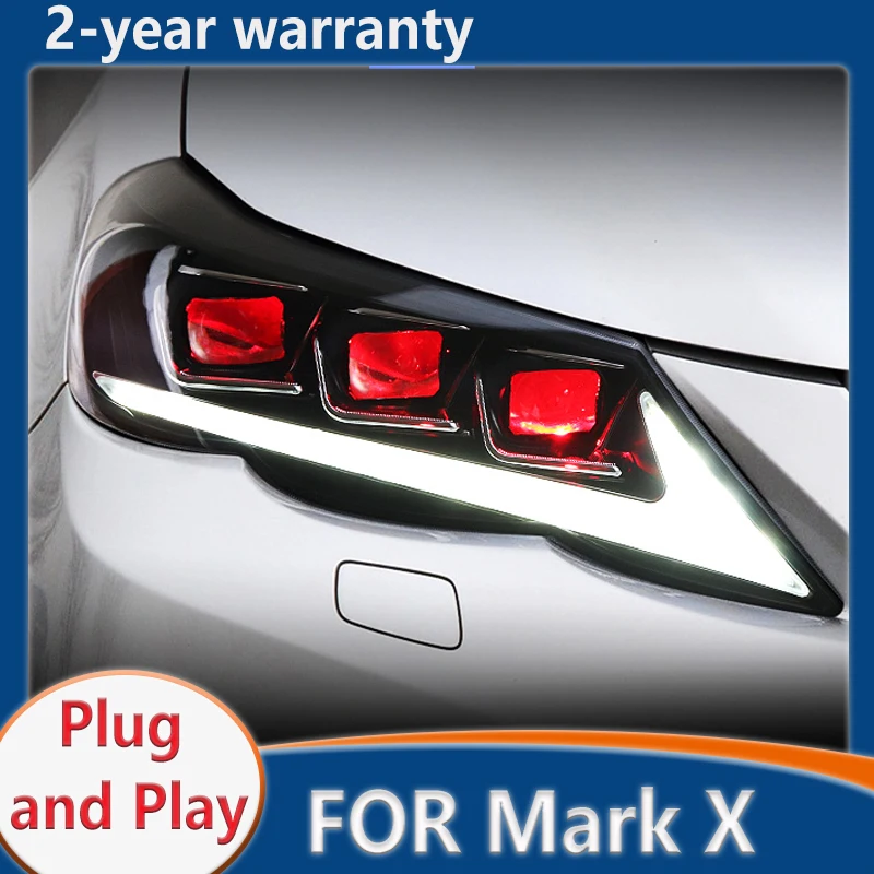 

Head Lamp For Toyota Mark X Headlights 2010 2011 2012 Reiz DRL Day Running Light LED Bi Xenon Bulb Tuning Car Accessory