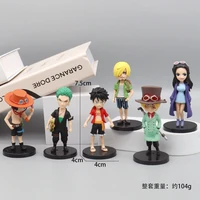 anime%c2%a0one%c2%a0piece%c2%a0figures 6pcsset luffy zoro sanji sabo ace robin cute pvc%c2%a0action model%c2%a0toys statue doll decoration kids gifts