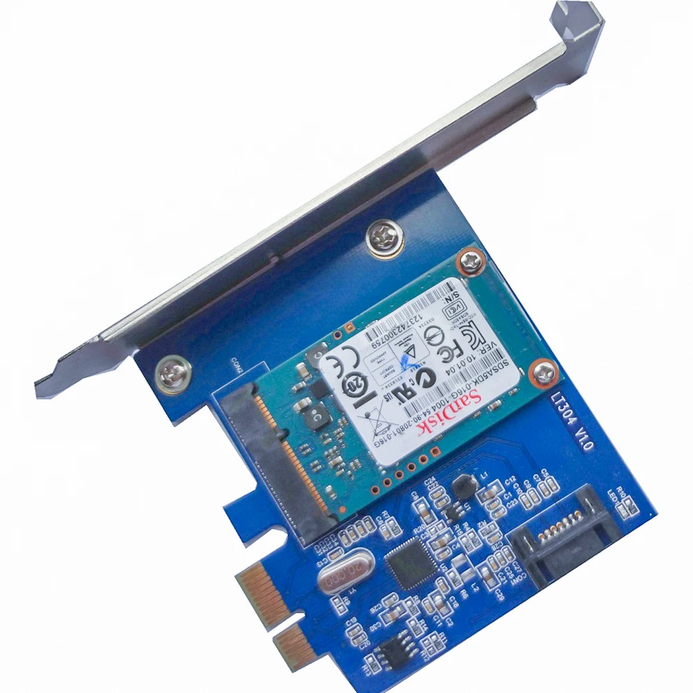 Новая PCI Express X1 на MSATA SSD SATA 3 0 комбинированная плата расширения Pcie Райзер 6Gbp ASM1061