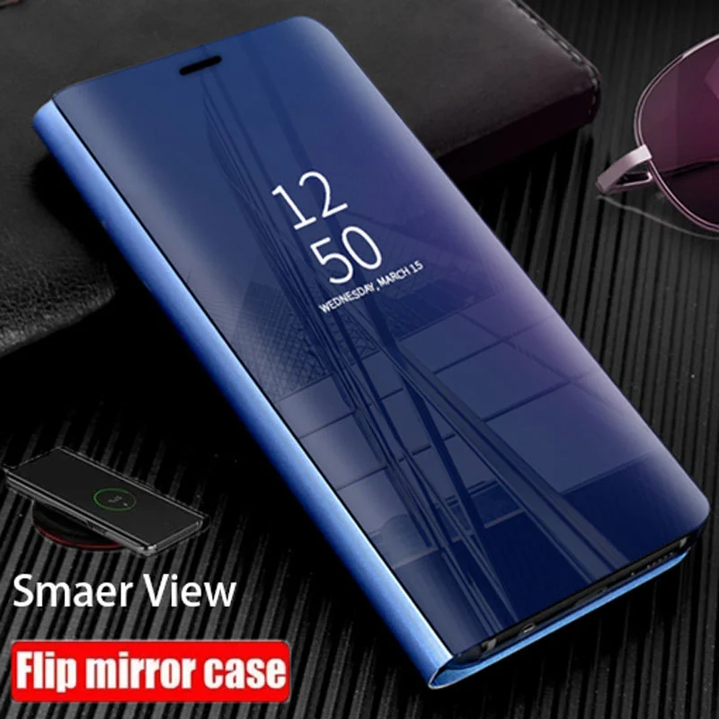 Умный флип-чехол для телефона iPhone 11 12 13 Mini Pro Max X XR XS 7 8 6 6S Plus 5 дюймов зеркальный