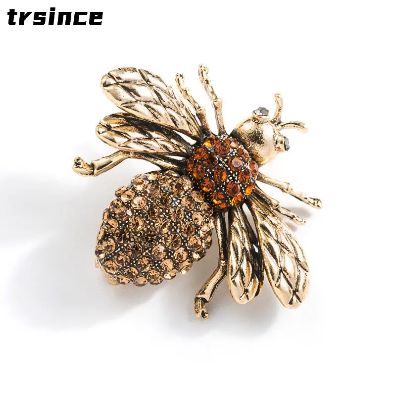

Fashion Bee Brooch Crystal Honey Bee Brooches Crystal Insect Themed Insect Pins for Women Men Gift Broches Jewelry Pin Badge