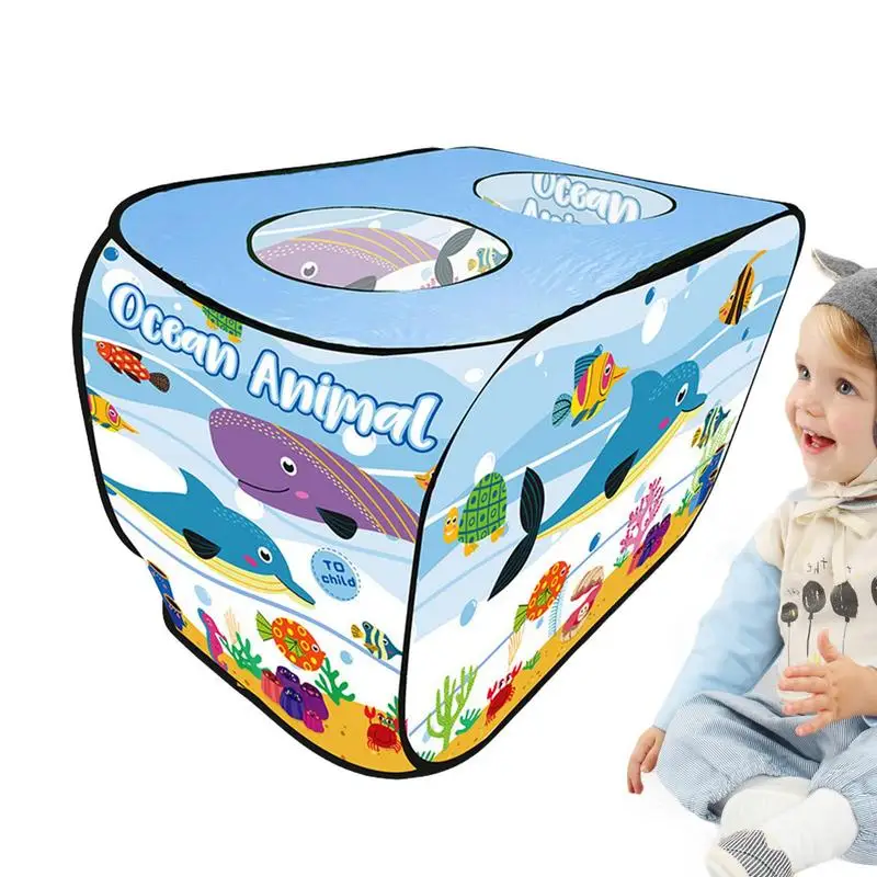 

Popup Play Tent Cartoon Design Kids Tents Indoor Playhouses Foldable Outdoor Play Equipment For Children Playhouse For Girls