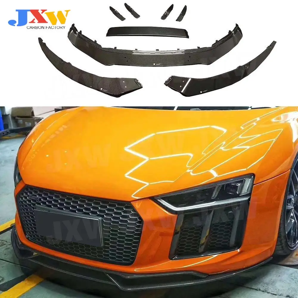 

4 шт., передний спойлер из углеродного волокна для Audi R8 2015-2018