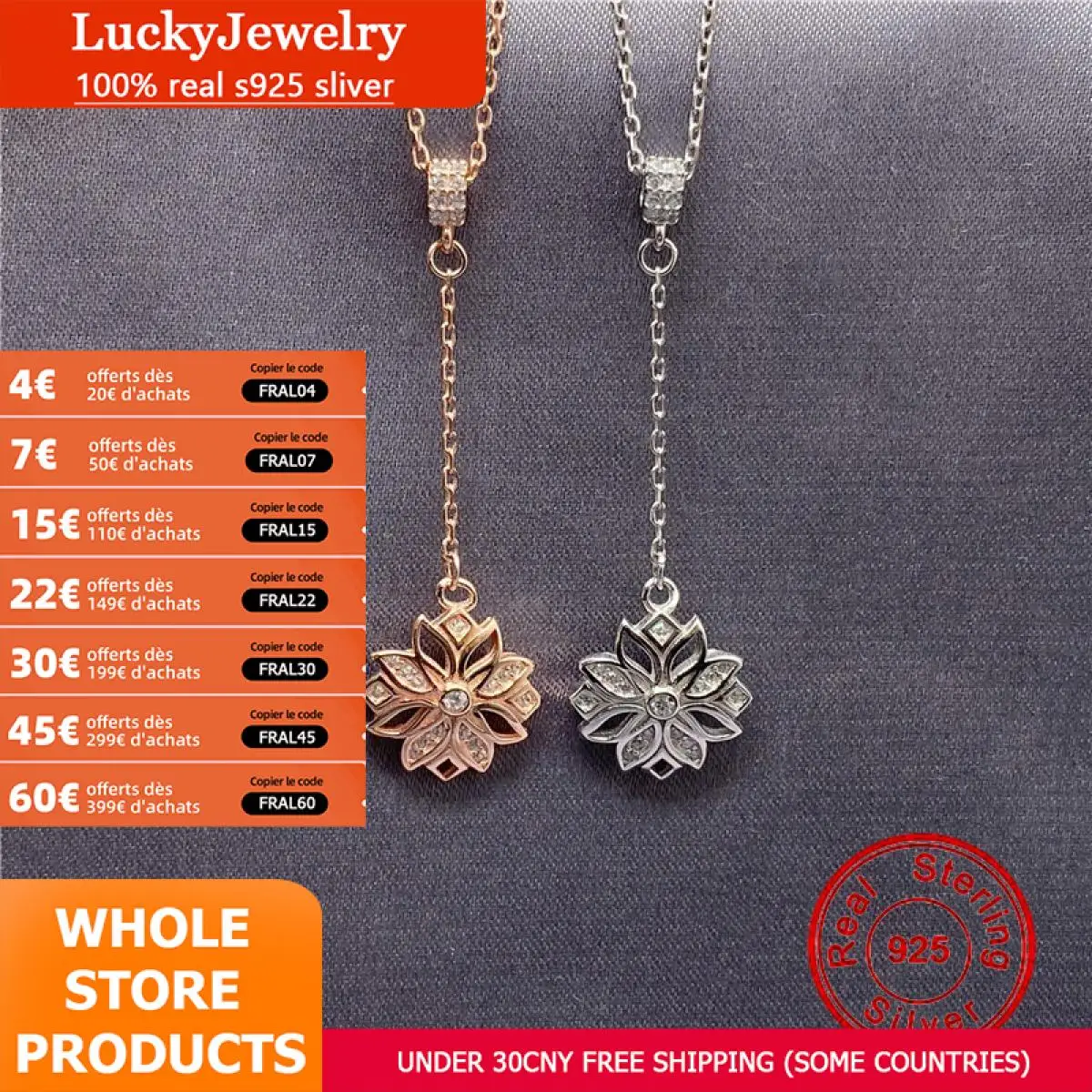 

HOYON 100% S925 Sterling Silver Lotus Zircon Necklace Pendant For Women Diamond Fashion Wild Clavicle Chain Fine Jewelry Gift