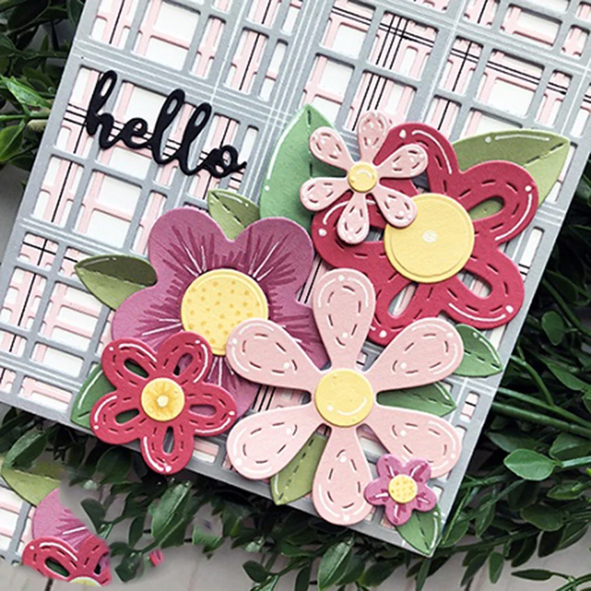

Beautiful Flower Series 7Pcs Metal Cutting Dies Stencils Die Cut for DIY Scrapbooking Album Paper Card Embossing New 2022