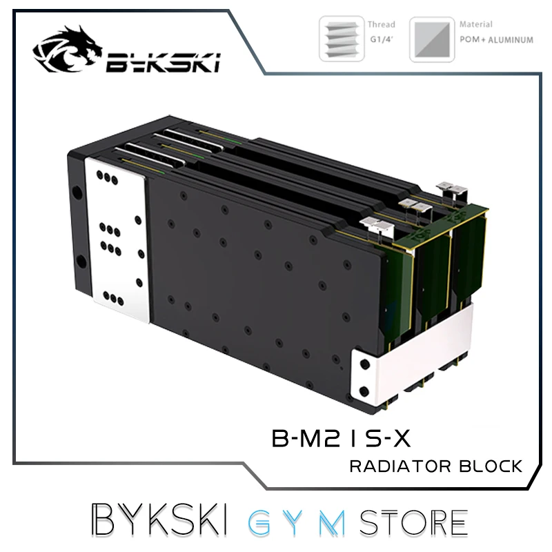 

Радиатор Bykski Antminer, блок водяного охлаждения, сервер для майнинга биткоинов, муравьев, M21S/M19, модель POM + алюминиевая