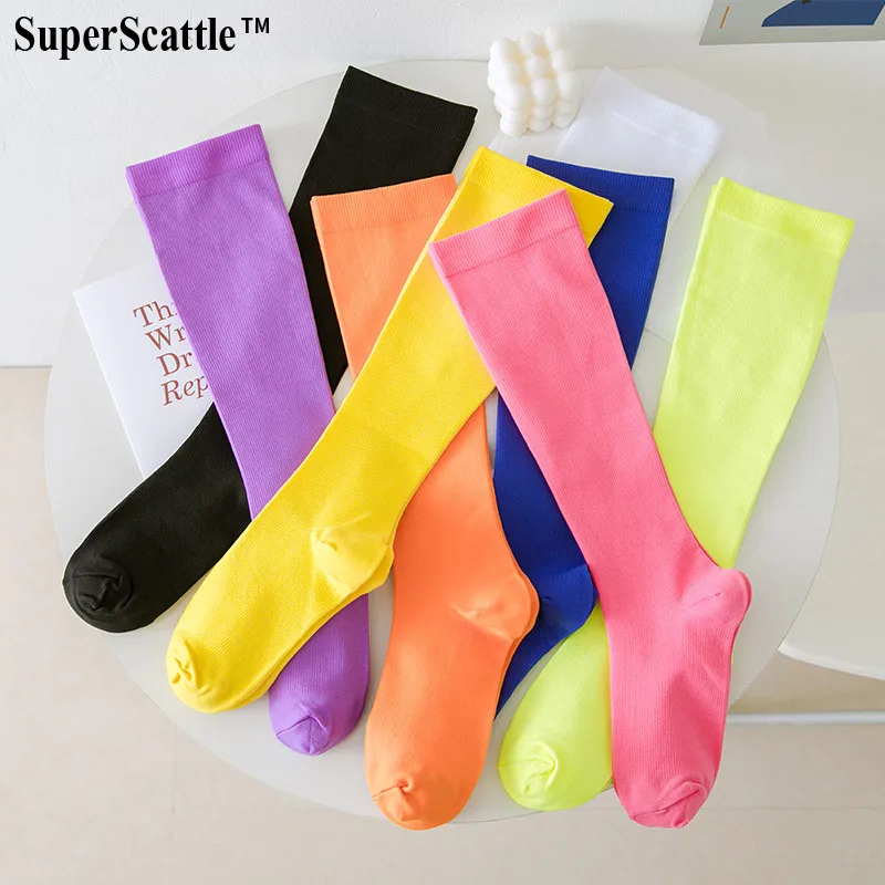 Компрессионные чулки до колен JK женские носки Модные кавайные Косплей