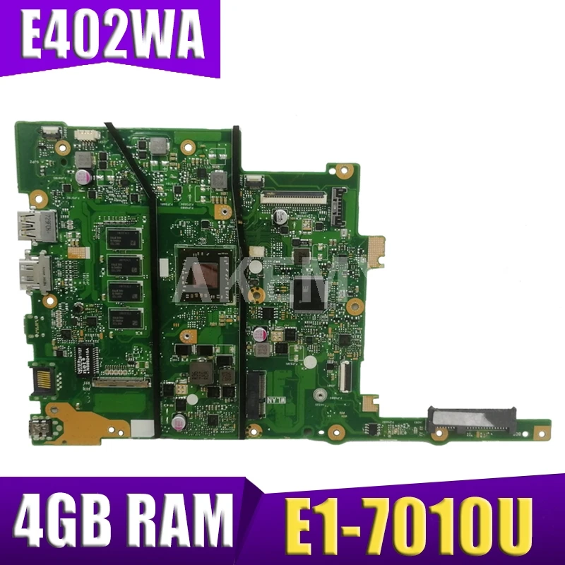 

JIANSU New E402WA 4GB RAM/E1-7010U with 64G-SSD Motherboard For ASUS E402W E402WA Laotop Mainboard Motherboard