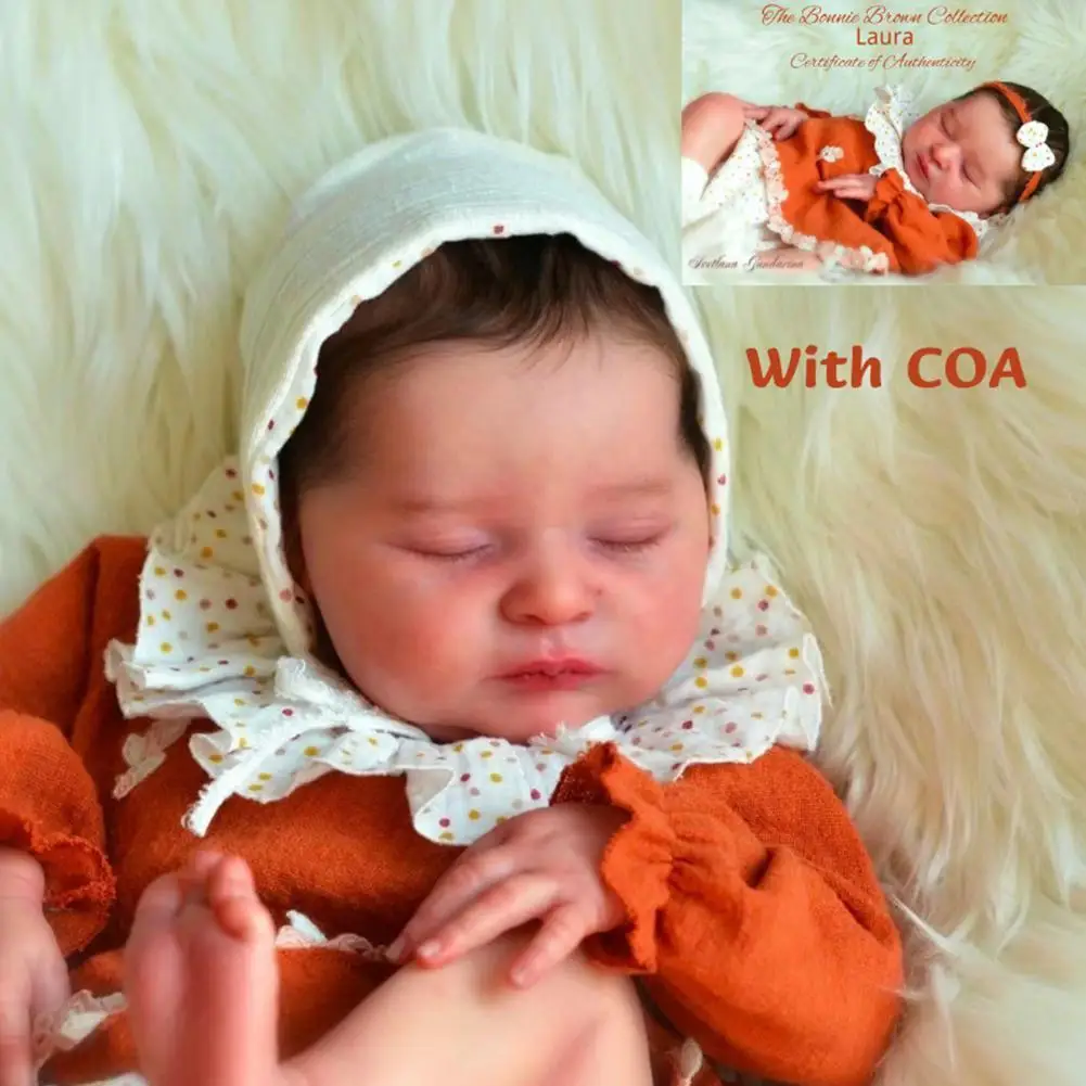 

[Limited COA] 20.5 Inches Unfinished Reborn Doll Kit Laura By Bonnie Brown Limited Edition With COA Vinyl Blank Reborn Kits