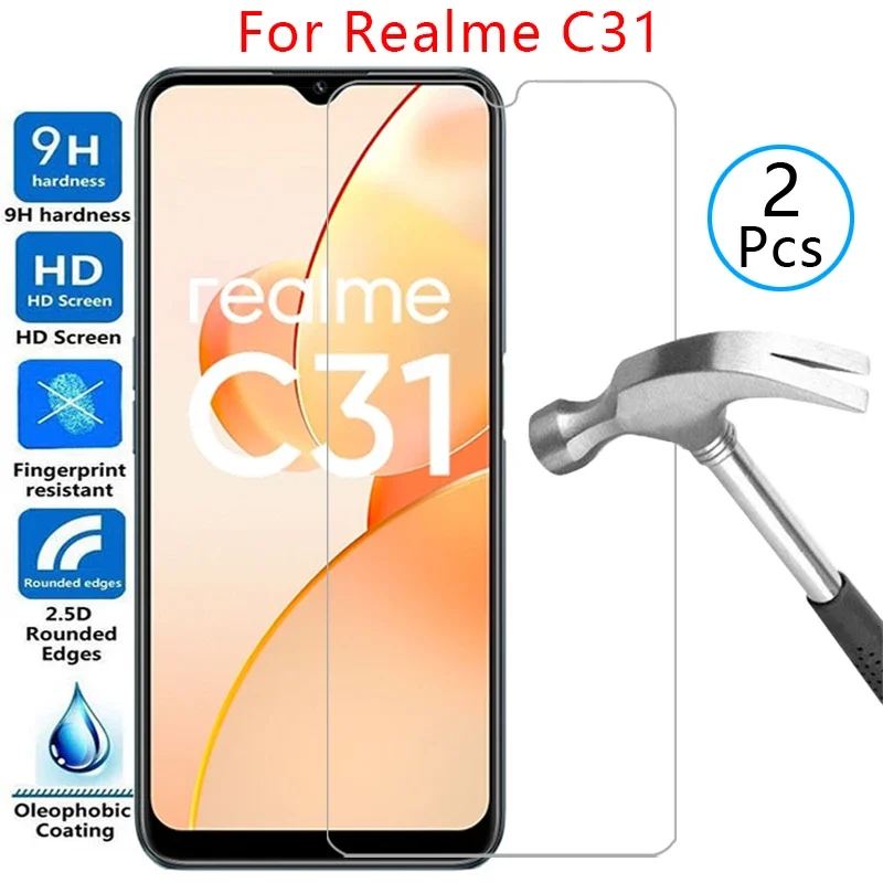 Чехол из закаленного стекла для Realme C31 чехол на realmec31 Realmi c 31 31c realmic31 телефона reame