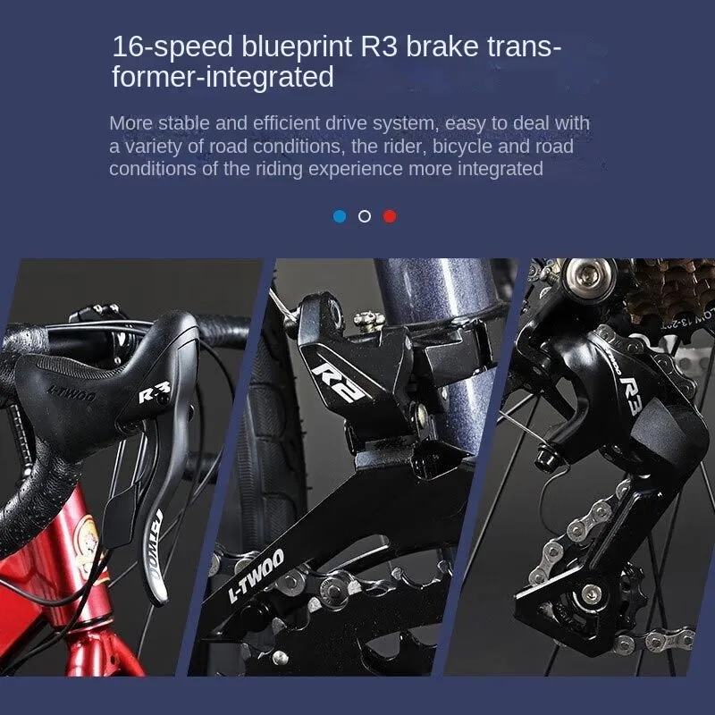 ZHIO 700C алюминиевый шоссейный велосипед для взрослых с двойным дисковым тормозом