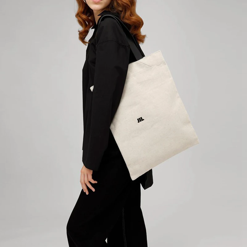 

Brand Designer Women's Bag 2022 Canvas Tote Shopping Bag Simple Letter Large Capacity Bucket Bags Handbag
