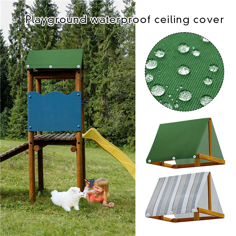 Heavy Duty Waterproof Swing Set Replacement Tarp Cover Playground Roof Canopy Cover Playset Roof Canopy Outdoor Sunshade Cover