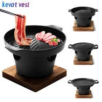 mini korean style bbq grill household one person barbecue grill smokeles outdoor bbq oven plate charcoal stove cooking tool