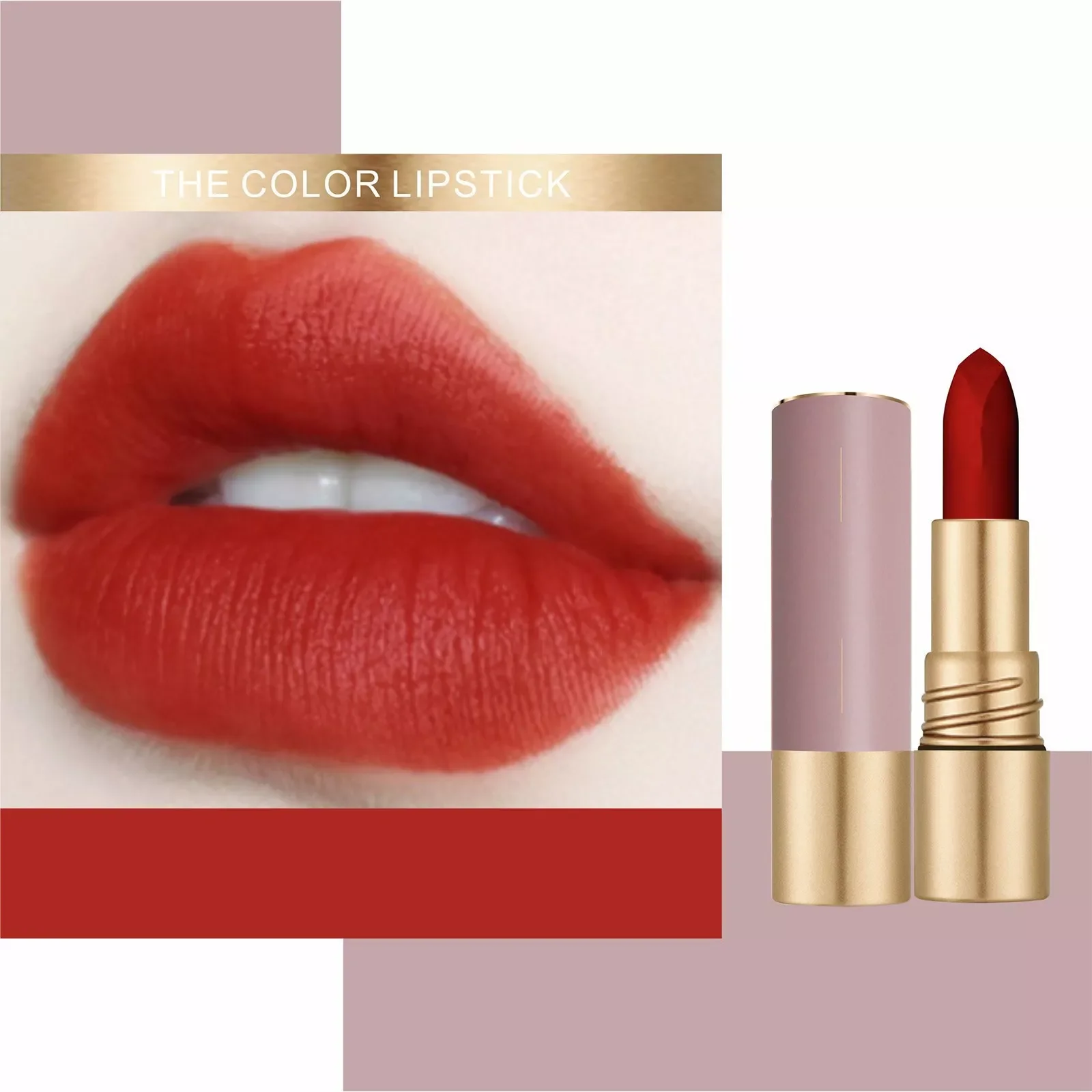 

NEW2023 Velvet Moisturizing Lipstick Beautiful Cut Face Lipstick Waterproof Not Easy To Fade Lipstick Does Not Take Off Makeup R