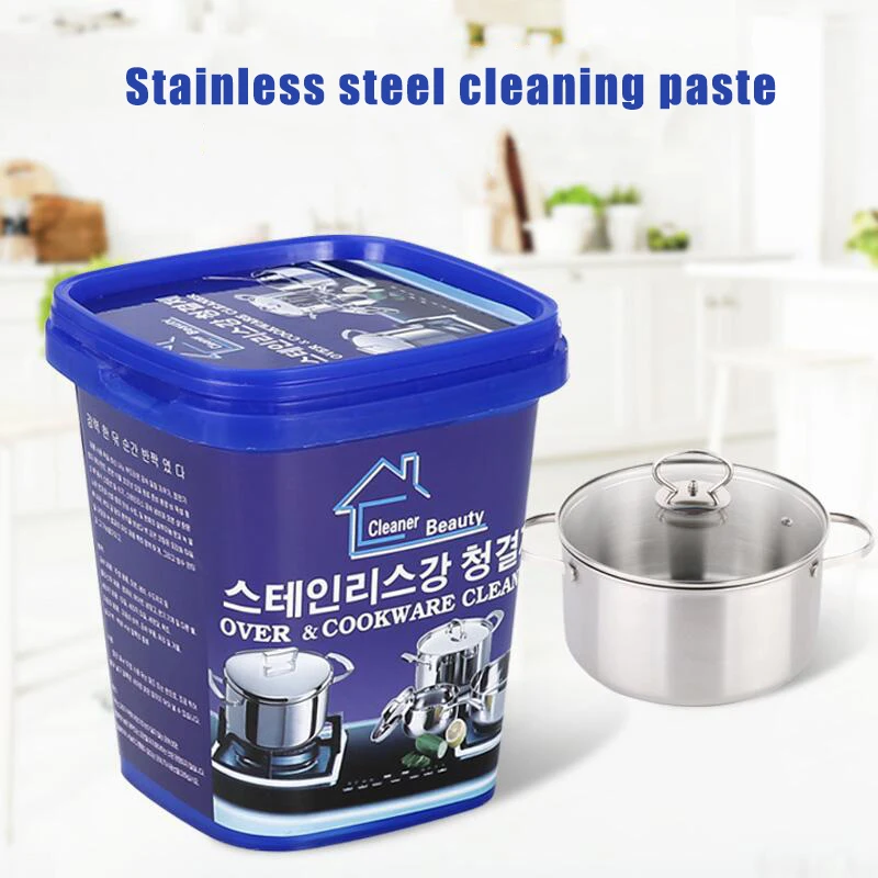 Magical Stainless Steel Cookware Kitchen Cleaner Strong Detergent Cream Metal Polish Household Cleaning Chemicals Merchandises