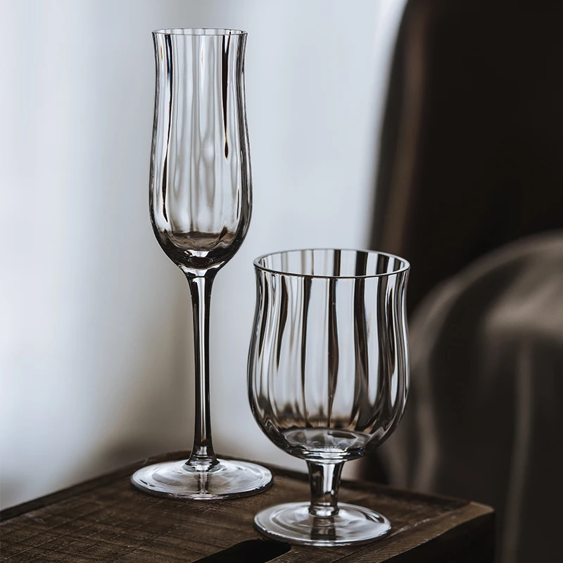 

Nordic Style Red Wine cup net red restaurant transparent Champagne Cup Fruit Juice Cup Household Goblet Wine Cup