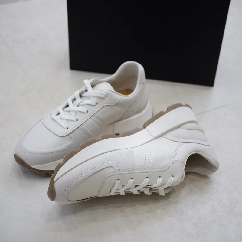 Осенние минималистичные модные женские туфли Maxdutti из воловьей кожи 2024 женская