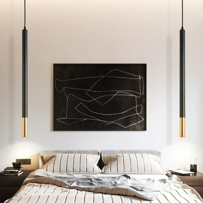 Металлический подвесной светильник в современном стиле