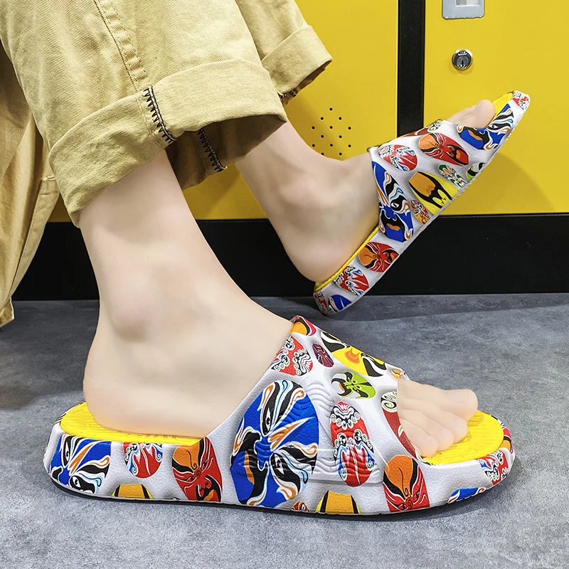 

2023 New Men's Home Slippers For Men Summer Anti-slip Outdoor Casual Sandals EVA Thick Soled Bathroom Flip Flops Beach Shoes