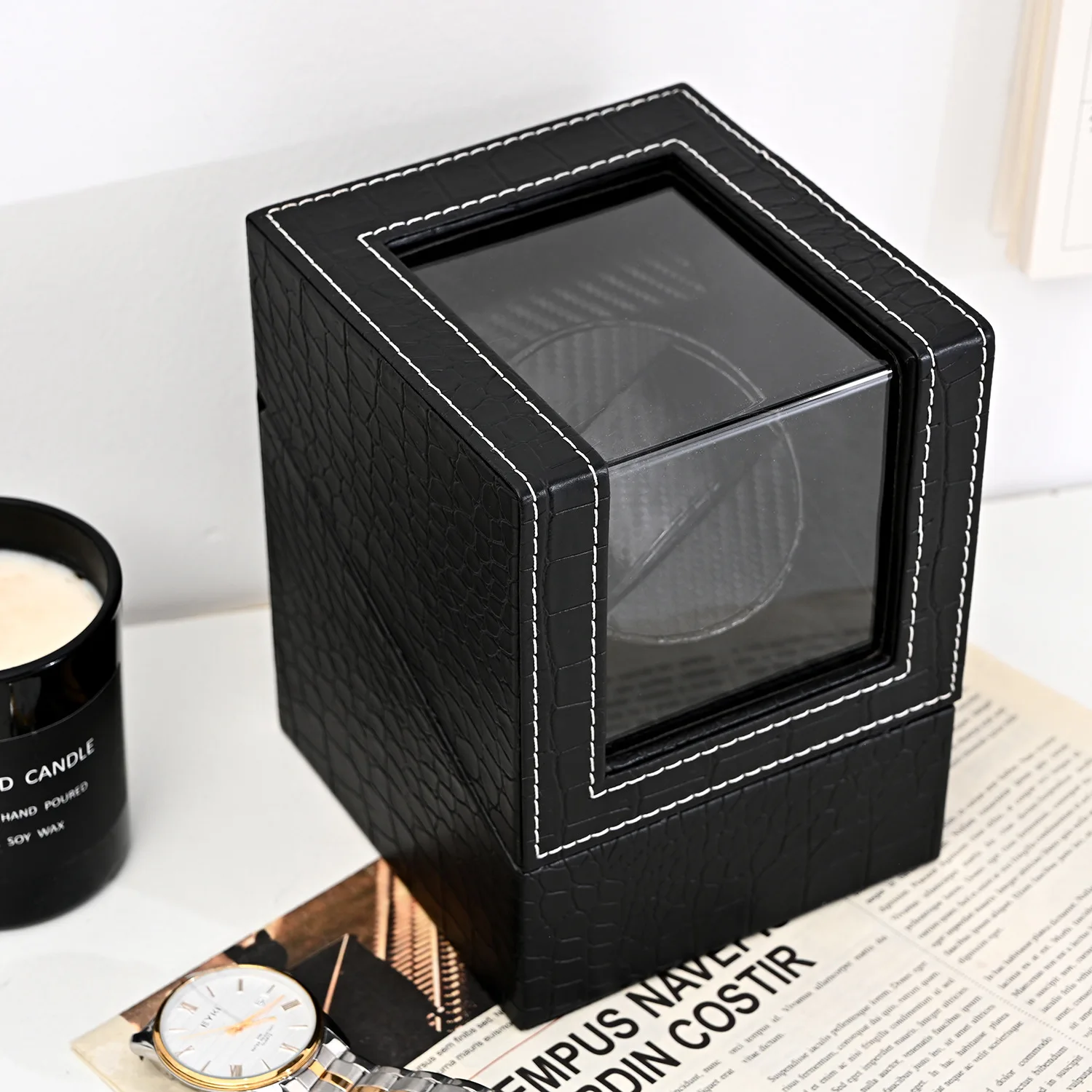 

Watch Winder For Automatic Watches Motor Shaker Rotating Watch Winders Holder Automatic Mechanical Watch Winding Box Collect Box