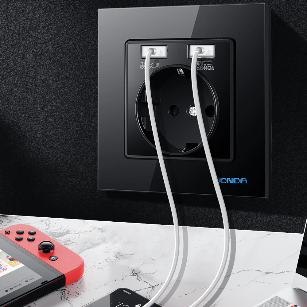 Электрическая розетка с двойным USB-портом 110-250 В 16 А | Обустройство дома