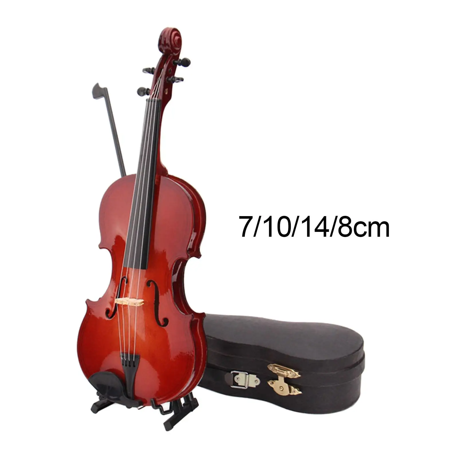 

Mini Violin Model Ornaments Dollhouse Decor Photography Props Decorative Ornaments Tiny Violin Miniature Violin for Home Decor