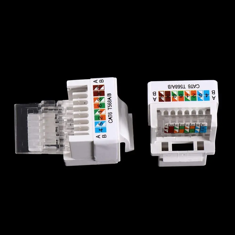 Фото Адаптер Ethernet AMP C26 Информационная розетка Сетевая вилка без инструментов Разъем RJ45 Сетевой разъем Сетевой модуль CAT6 №1