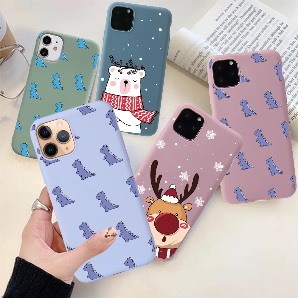

NEWCE New Year Gift Cartoon Silicone Phone Case for iPhone 12 13 Pro Max XR XS Soft TPU Candy Cases for iPhone 11 7 8 Plus SE20