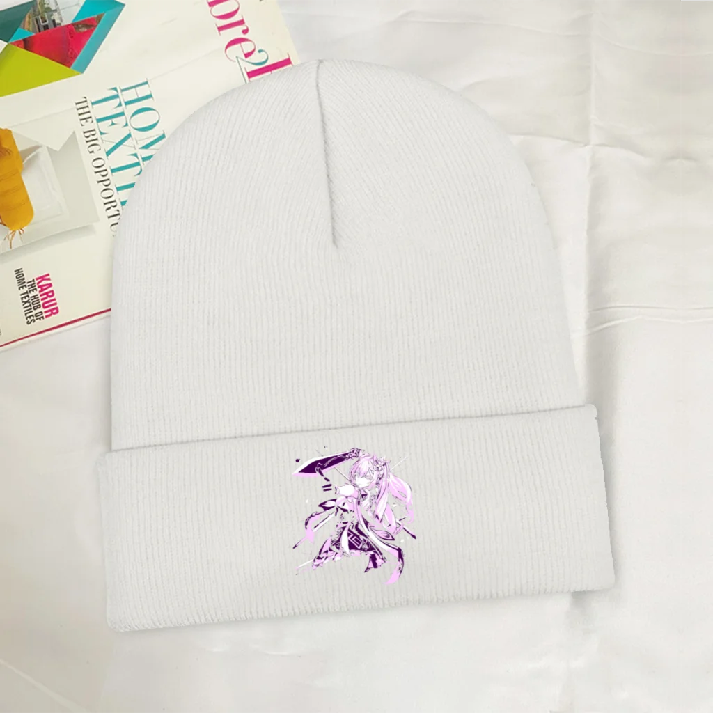 

Keqin Skullies Beanie Genshin Impact Online для ролевых игр модный вязаный берет Мужские Женские теплые шапки без козырька эластичные шапки