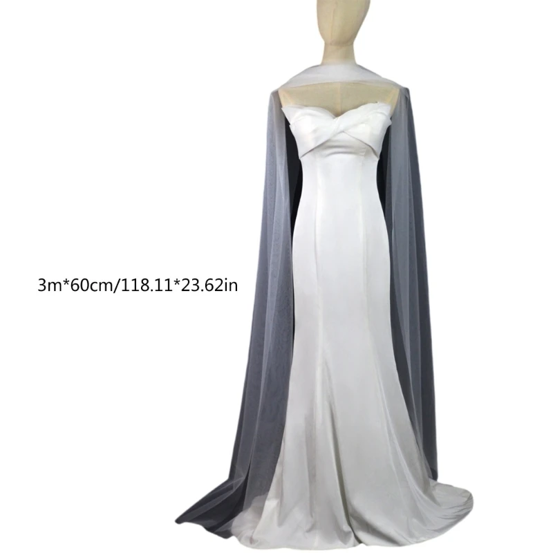 SZL Длинный свадебный шарф шаль для невесты белый пляжное свадебное платье