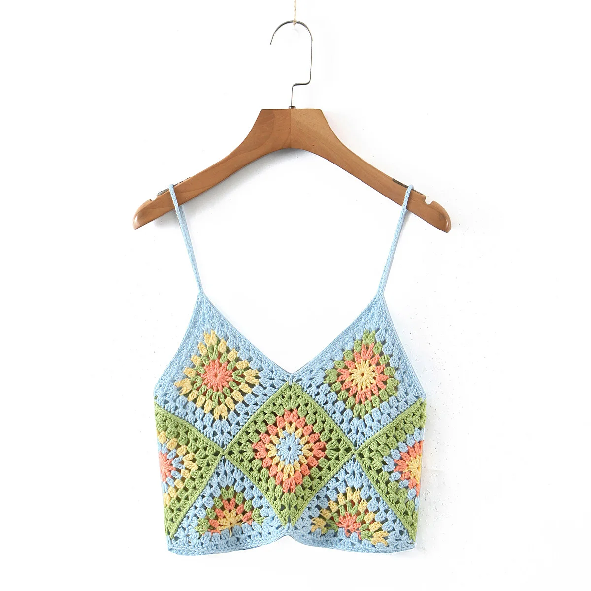 

JC·KILIG 2022 summer new women's hollow out Crochet Knit suspender top L9998