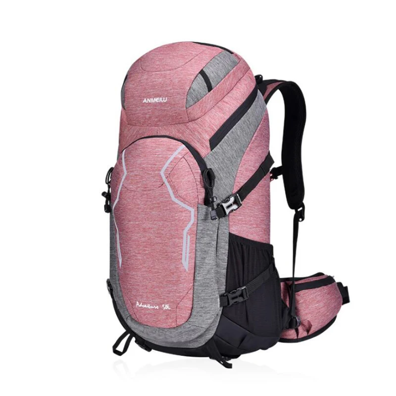 

50L Outdoor Mountaineering Bag Unisex Reflective Waterproof Large-capacity Hiking Bag Rain-proof Camping Backpack