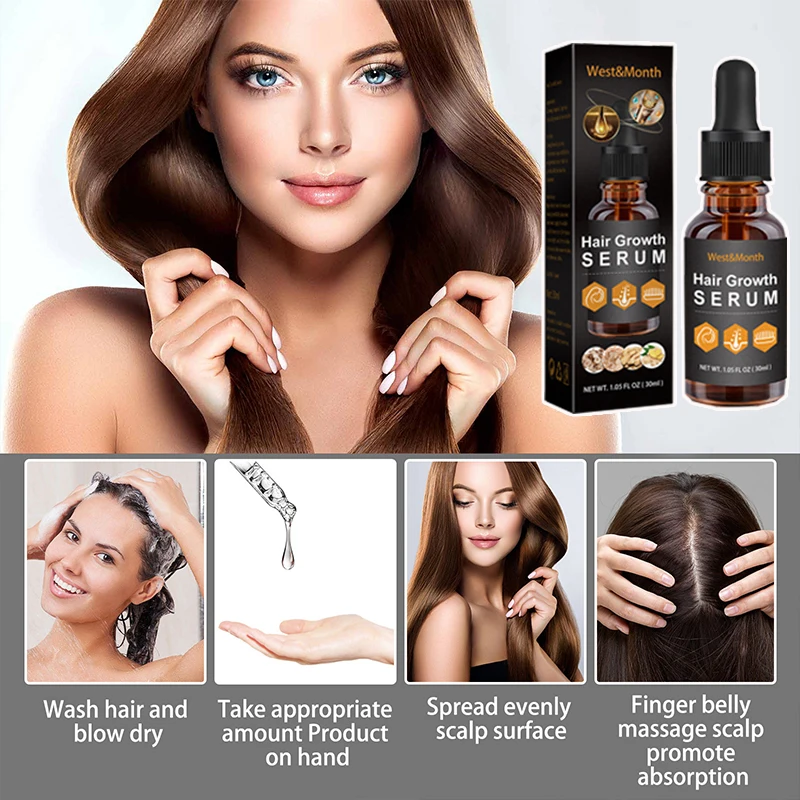 

Hair Care Hair Growth Essential Oil Anti Hair Loss Liquid Health Care Beauty Hair Growth Serum Hair Nourishing 30ML