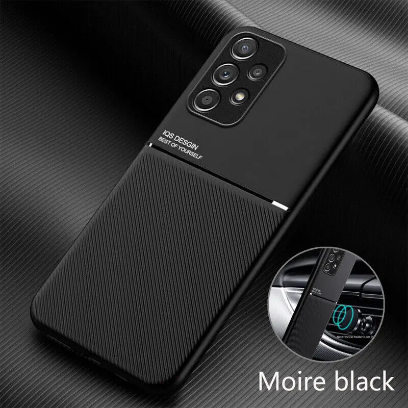 

Slim Leather Texture Hard Case For Samsung Galaxy S21 S22 Ultra S20 FE Plus A52 A72 A51 A71 A53 A12 A32 Hybrid Soft Bumper Cover