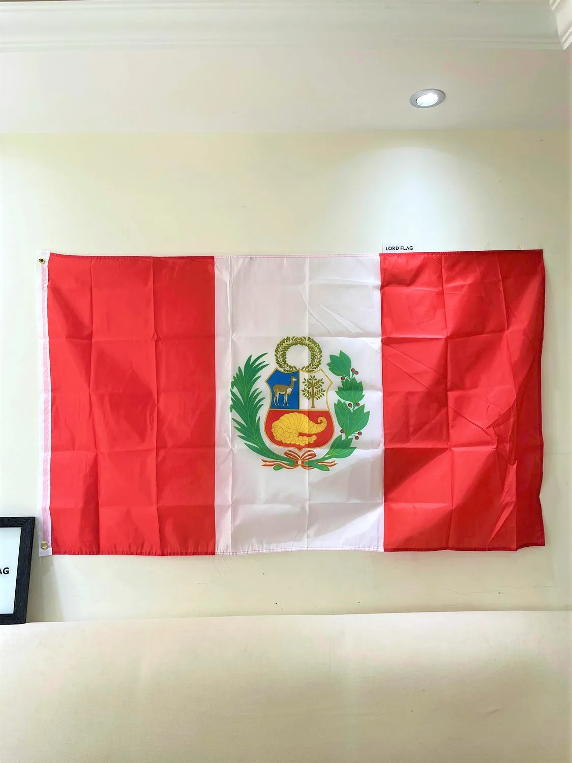 

Free Shipping Peru flag Hanging Peruvian National Flags 90x150cm Polyester PER PE peru flag For Decoration And activity