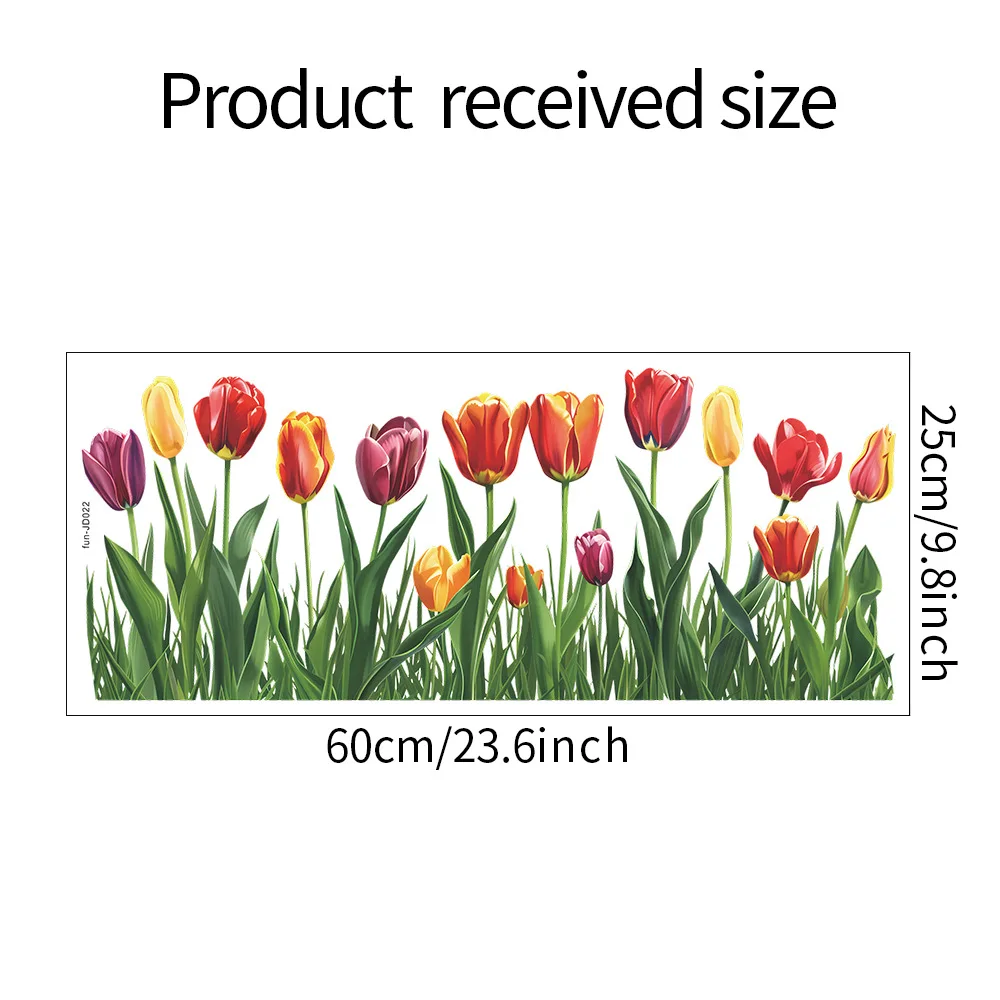 

УФ-наклейка на окно с тюльпаном