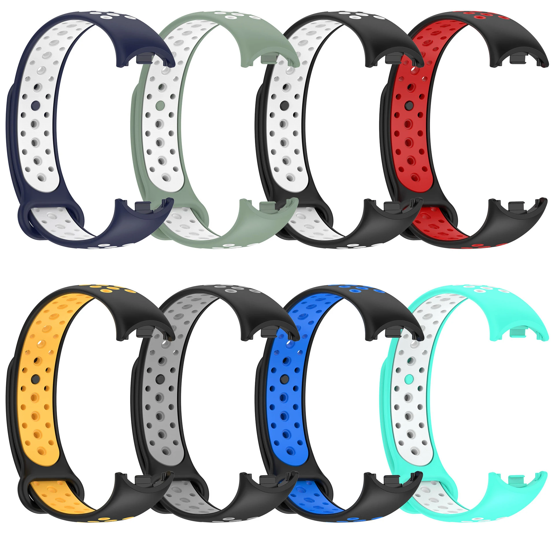 Silicone Strap For Xiaomi Mi Band 8 Sport Breathable Replacement Smartwatch Wristband Bracelet For Xiaomi Band 8 Strap