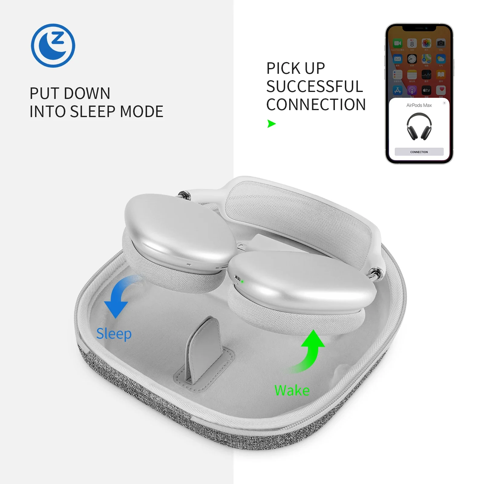 Водонепроницаемый защитный чехол Yinke для Apple Smart Airpods Max