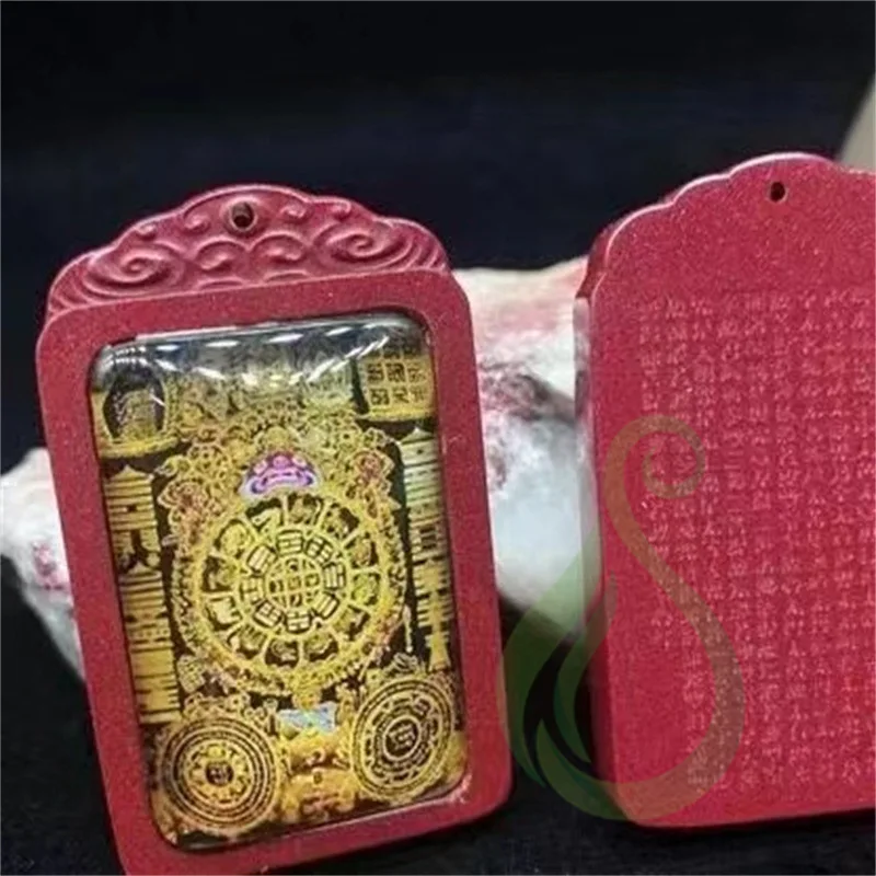 Подвеска Cinnabar Thangka Zachilam с фиолетовым золотым песком