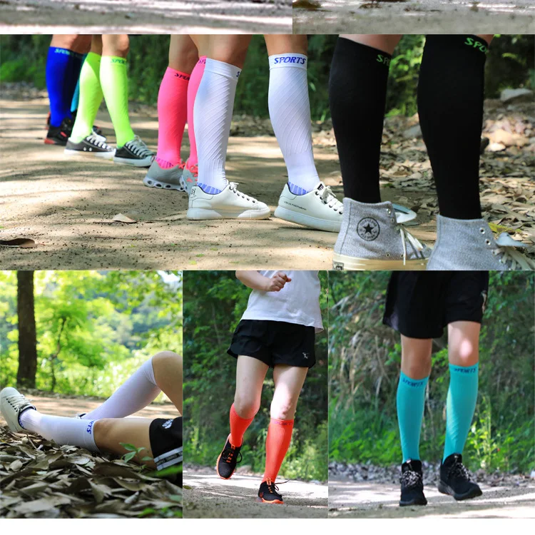 Long Compression Socks Marathon Fitness Cycling Night Running Calf Pressure Sport Socks Outdoor Sports Running Compression Socks