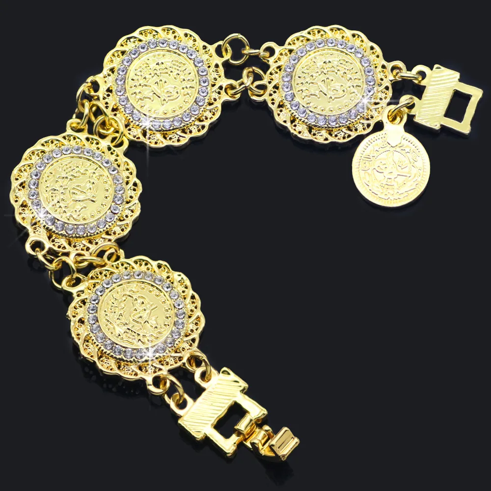 

Новый женский браслет со значком, ближневосточный турецкий браслет для женщин, золотые бриллианты, великолепные украшения, вечеринка, свад...