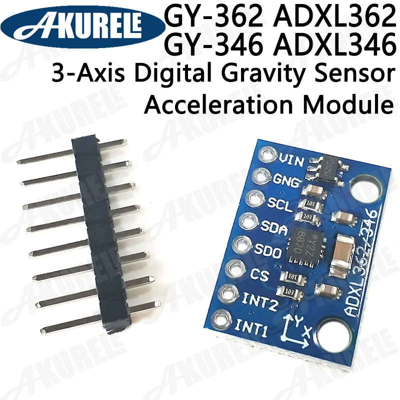 

GY-362 ADXL362 GY-346 ADXL346 3-Axis Digital Gravity Sensor Acceleration Module Alternative ADXL345 Module I2C SPI IIC Interface